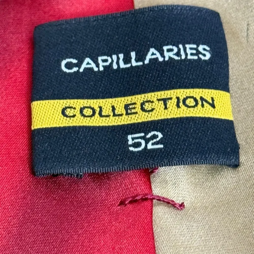 J Jerry Garcia Capillaries Collection 52 Satin Red Abstract Print Neck Tie 3.25